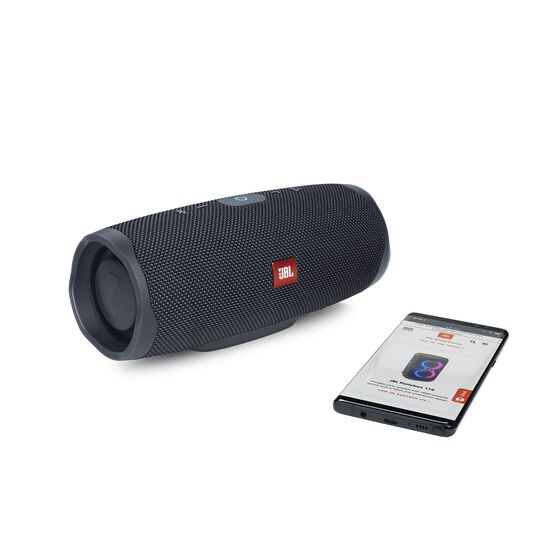 JBL Charge Essential 2 - Gun Metal - Portable Waterproof Speaker with Powerbank - Detailshot 1 JBL Charge Essential 2 - Gun Metal - Portable Waterproof Speaker with Powerbank - Detailshot 1