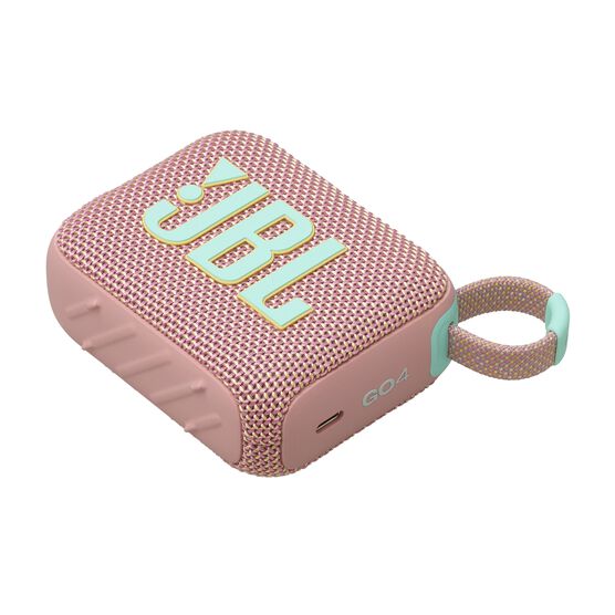 JBL Go 4 - Pink - Ultra-Portable Bluetooth Speaker - Detailshot 4 JBL Go 4 - Pink - Ultra-Portable Bluetooth Speaker - Detailshot 4