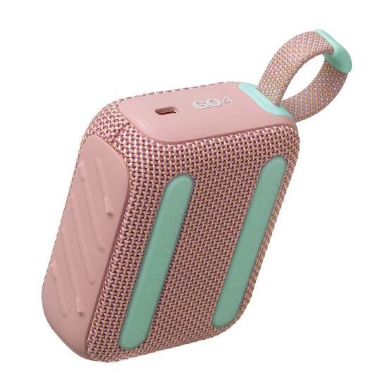 JBL Go 4 - Pink - Ultra-Portable Bluetooth Speaker - Detailshot 2 JBL Go 4 - Pink - Ultra-Portable Bluetooth Speaker - Detailshot 2
