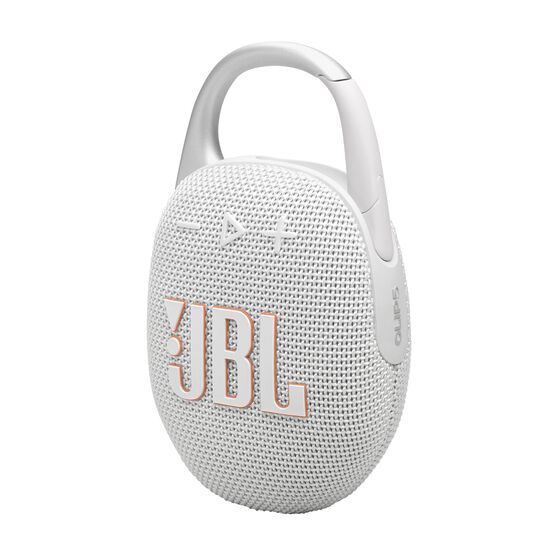 JBL Clip 5 - White - Ultra-portable waterproof speaker - Detailshot 1 JBL Clip 5 - White - Ultra-portable waterproof speaker - Detailshot 1