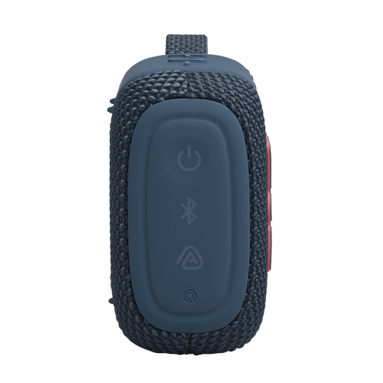JBL Go 5 - Blue - Ultra-portable waterproof and drop-proof speaker with JBL legendary sound and ambient edge lighting - Right