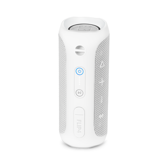JBL Flip 4 - White - A full-featured waterproof portable Bluetooth speaker with surprisingly powerful sound. - Back
