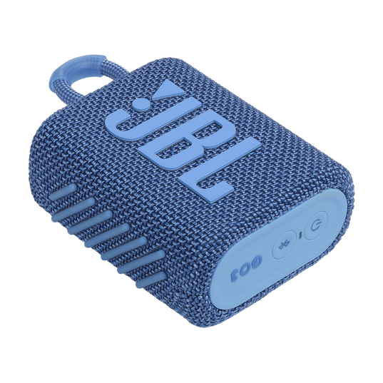 JBL Go 3 Eco - Blue - Ultra-portable Waterproof Speaker - Detailshot 3