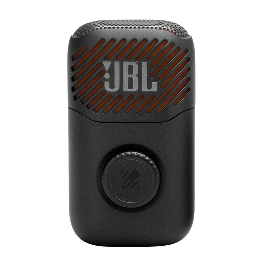 JBL EasySing Mic Mini - Black - Mini AI-powered microphone with real-time vocal removal - Front