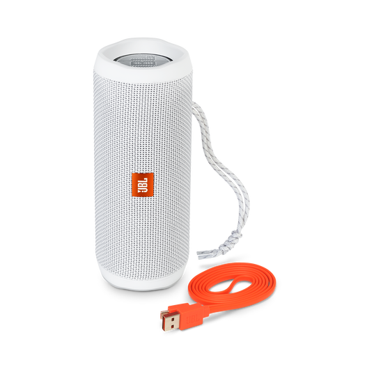 JBL Flip 4 - White - A full-featured waterproof portable Bluetooth speaker with surprisingly powerful sound. - Detailshot 1