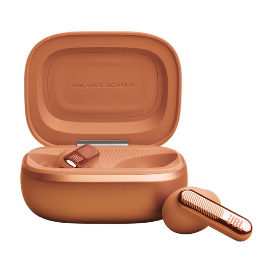 JBL Live Beam 4 - Orange - True wireless Noise Cancelling earbuds - Bottom