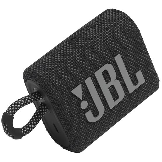 JBL Go 3 - Black - Portable Waterproof Speaker - Detailshot 1 JBL Go 3 - Black - Portable Waterproof Speaker - Detailshot 1