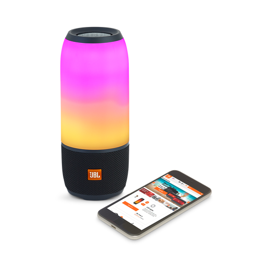 JBL Pulse 3 - Black - Waterproof portable Bluetooth speaker with 360&deg; lightshow and sound. - Detailshot 3