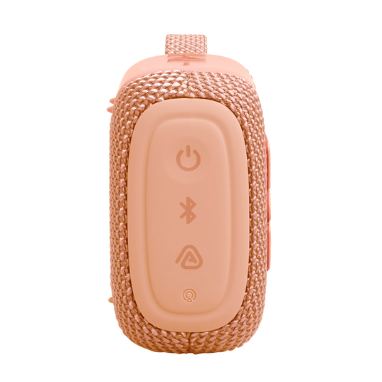 JBL Go 5 - Orange - Ultra-portable waterproof and drop-proof speaker with JBL legendary sound and ambient edge lighting - Right