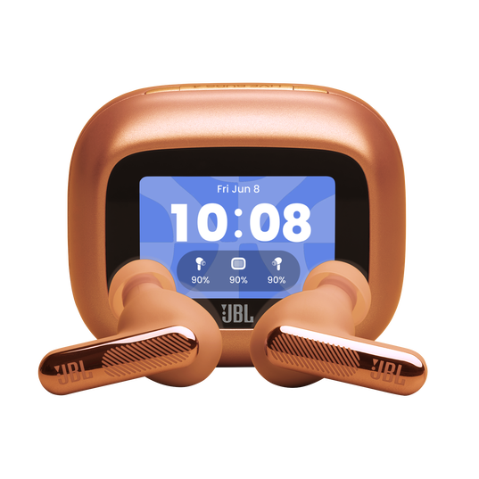 JBL Live Beam 4 - Orange - True wireless Noise Cancelling earbuds - Hero