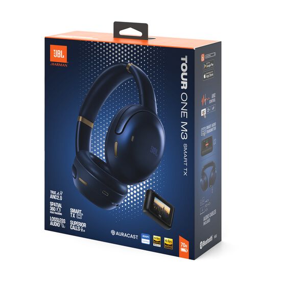 JBL Tour One M3 Smart Tx - Blue - Wireless over-ear Noise Cancelling headphones with JBL Smart Tx - Detailshot 15 JBL Tour One M3 Smart Tx - Blue - Wireless over-ear Noise Cancelling headphones with JBL Smart Tx - Detailshot 15