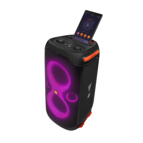 JBL Partybox 110 - Black - Portable party speaker with 160W powerful sound, built-in lights and splashproof design. - Detailshot 2 JBL Partybox 110 - Black - Portable party speaker with 160W powerful sound, built-in lights and splashproof design. - Detailshot 2