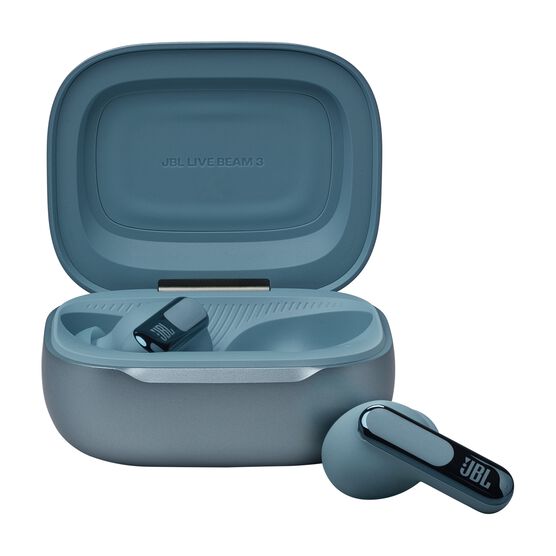 JBL Live Beam 3 - Blue - True wireless noise-cancelling closed-stick earbuds - Front JBL Live Beam 3 - Blue - True wireless noise-cancelling closed-stick earbuds - Front