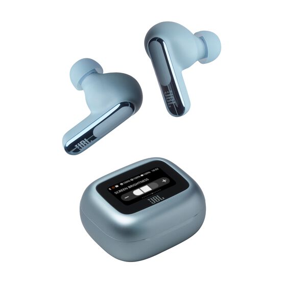 JBL Live Beam 3 - Blue - True wireless noise-cancelling closed-stick earbuds - Detailshot 7 JBL Live Beam 3 - Blue - True wireless noise-cancelling closed-stick earbuds - Detailshot 7