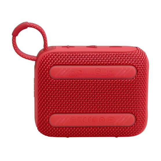 JBL Go 4 - Red - Ultra-Portable Bluetooth Speaker - Back JBL Go 4 - Red - Ultra-Portable Bluetooth Speaker - Back