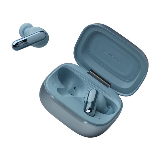 JBL Live Beam 3 - Blue - True wireless noise-cancelling closed-stick earbuds - Detailshot 8 JBL Live Beam 3 - Blue - True wireless noise-cancelling closed-stick earbuds - Detailshot 8