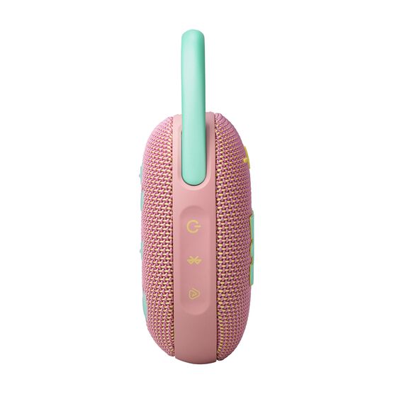 JBL Clip 5 - Pink - Ultra-portable waterproof speaker - Left JBL Clip 5 - Pink - Ultra-portable waterproof speaker - Left