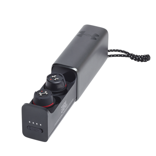 Under Armour&reg; True Wireless Flash &ndash; Engineered by JBL&reg; - Black - Truely wireless sport headphones for your every run, with JBL technology and sound. - Hero