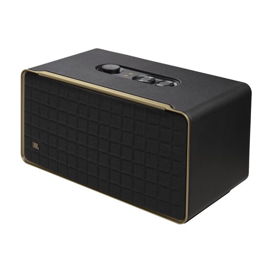 JBL Authentics 500 - Black - Hi-fidelity smart home speaker with Wi-Fi, Bluetooth and Voice Assistants with retro design. - Detailshot 1 JBL Authentics 500 - Black - Hi-fidelity smart home speaker with Wi-Fi, Bluetooth and Voice Assistants with retro design. - Detailshot 1