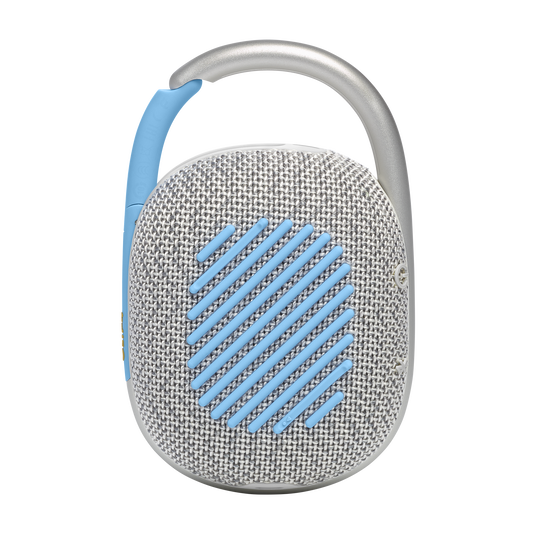 JBL Clip 4 Eco - White - Ultra-portable Waterproof Speaker - Back