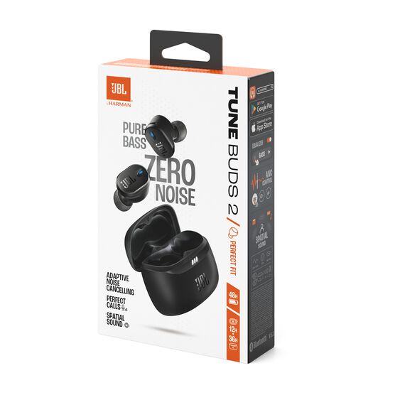 JBL Tune Buds 2 - Black - True Wireless Noise Cancelling Earbuds - Detailshot 15 JBL Tune Buds 2 - Black - True Wireless Noise Cancelling Earbuds - Detailshot 15