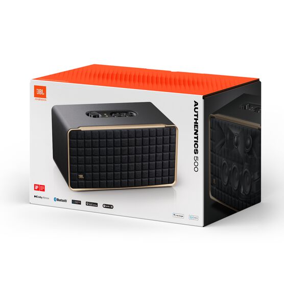 JBL Authentics 500 - Black - Hi-fidelity smart home speaker with Wi-Fi, Bluetooth and Voice Assistants with retro design. - Detailshot 7 JBL Authentics 500 - Black - Hi-fidelity smart home speaker with Wi-Fi, Bluetooth and Voice Assistants with retro design. - Detailshot 7