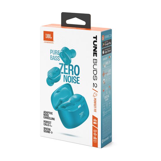 JBL Tune Buds 2 - Turquoise - True Wireless Noise Cancelling Earbuds - Detailshot 15 JBL Tune Buds 2 - Turquoise - True Wireless Noise Cancelling Earbuds - Detailshot 15