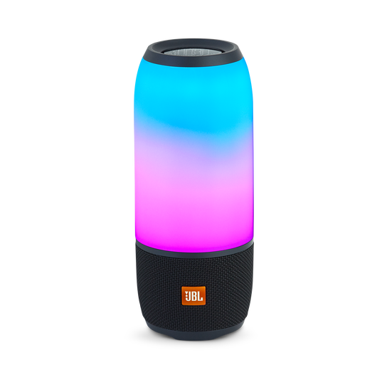 JBL Pulse 3 - Black - Waterproof portable Bluetooth speaker with 360&deg; lightshow and sound. - Hero