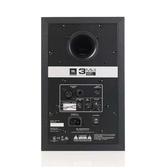JBL 305P MkII - Black - Powered 5" (12.7 cm) Two-Way Studio Monitor - Back JBL 305P MkII - Black - Powered 5" (12.7 cm) Two-Way Studio Monitor - Back
