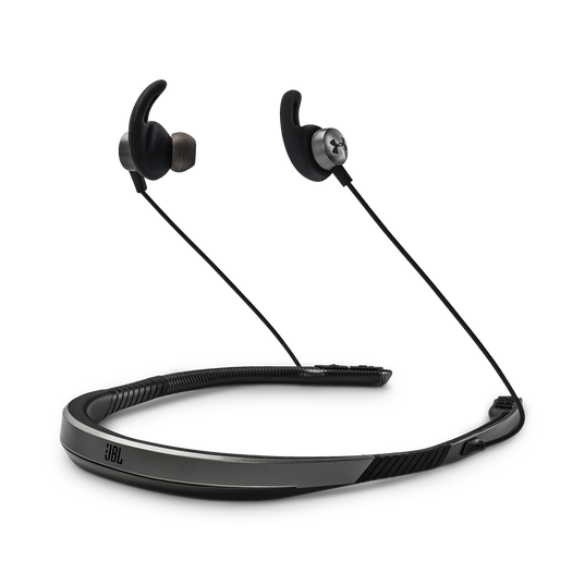 UA Sport Wireless Flex &ndash; Engineered by JBL - Grey - Wireless neckband headphones with all-day comfort and secure fit and safety for sport - Hero