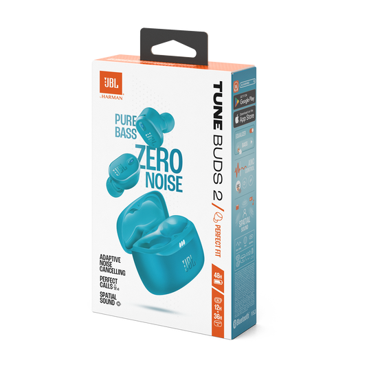 JBL Tune Buds 2 - Turquoise - True Wireless Noise Cancelling Earbuds - Detailshot 15