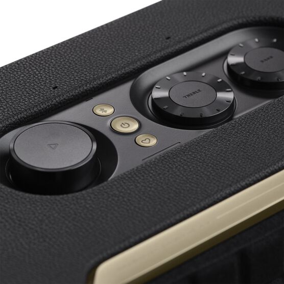 JBL Authentics 300 - Black - Portable smart home speaker with Wi-Fi, Bluetooth and voice assistants with retro design. - Detailshot 5 JBL Authentics 300 - Black - Portable smart home speaker with Wi-Fi, Bluetooth and voice assistants with retro design. - Detailshot 5