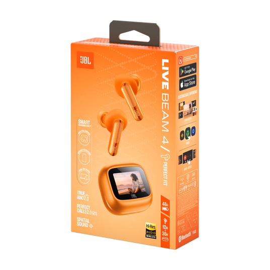 JBL Live Beam 4 - Orange - True wireless Noise Cancelling earbuds - Detailshot 15