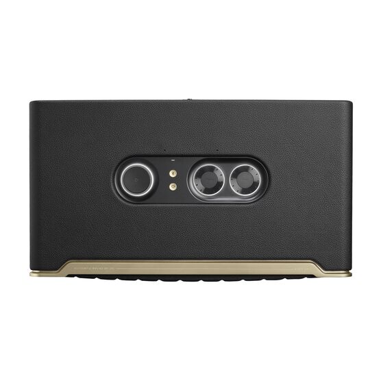JBL Authentics 500 - Black - Hi-fidelity smart home speaker with Wi-Fi, Bluetooth and Voice Assistants with retro design. - Top JBL Authentics 500 - Black - Hi-fidelity smart home speaker with Wi-Fi, Bluetooth and Voice Assistants with retro design. - Top