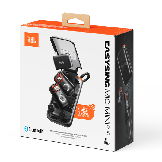 JBL EasySing Mic Mini Duo - Black - Mini AI-powered microphone with real-time vocal removal - Detailshot 9