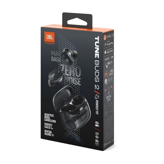 JBL Tune Buds 2 Ghost Edition - Ghost Black - True Wireless Noise Cancelling Earbuds - Detailshot 15 JBL Tune Buds 2 Ghost Edition - Ghost Black - True Wireless Noise Cancelling Earbuds - Detailshot 15