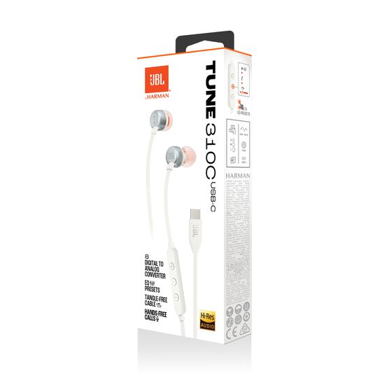 JBL Tune 310C USB - White - Wired Hi-Res In-Ear Headphones - Detailshot 15 JBL Tune 310C USB - White - Wired Hi-Res In-Ear Headphones - Detailshot 15