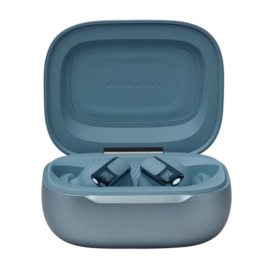 JBL Live Beam 3 - Blue - True wireless noise-cancelling closed-stick earbuds - Detailshot 3 JBL Live Beam 3 - Blue - True wireless noise-cancelling closed-stick earbuds - Detailshot 3