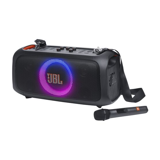 JBL PartyBox On-the-Go Essential - Black - Portable party speaker with built-in lights and wireless mic - Hero JBL PartyBox On-the-Go Essential - Black - Portable party speaker with built-in lights and wireless mic - Hero
