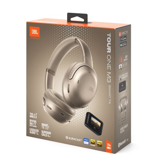 JBL Tour One M3 Smart Tx - Mocha - Wireless over-ear Noise Cancelling headphones with JBL Smart Tx - Detailshot 15 JBL Tour One M3 Smart Tx - Mocha - Wireless over-ear Noise Cancelling headphones with JBL Smart Tx - Detailshot 15