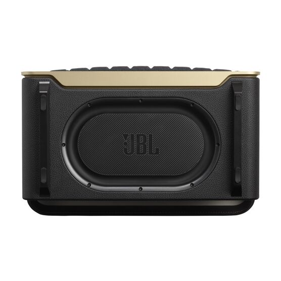JBL Authentics 300 - Black - Portable smart home speaker with Wi-Fi, Bluetooth and voice assistants with retro design. - Bottom JBL Authentics 300 - Black - Portable smart home speaker with Wi-Fi, Bluetooth and voice assistants with retro design. - Bottom
