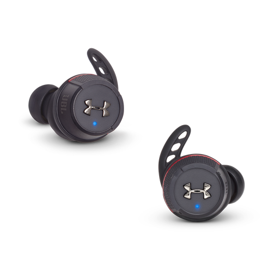 Under Armour&reg; True Wireless Flash &ndash; Engineered by JBL&reg; - Black - Truely wireless sport headphones for your every run, with JBL technology and sound. - Front