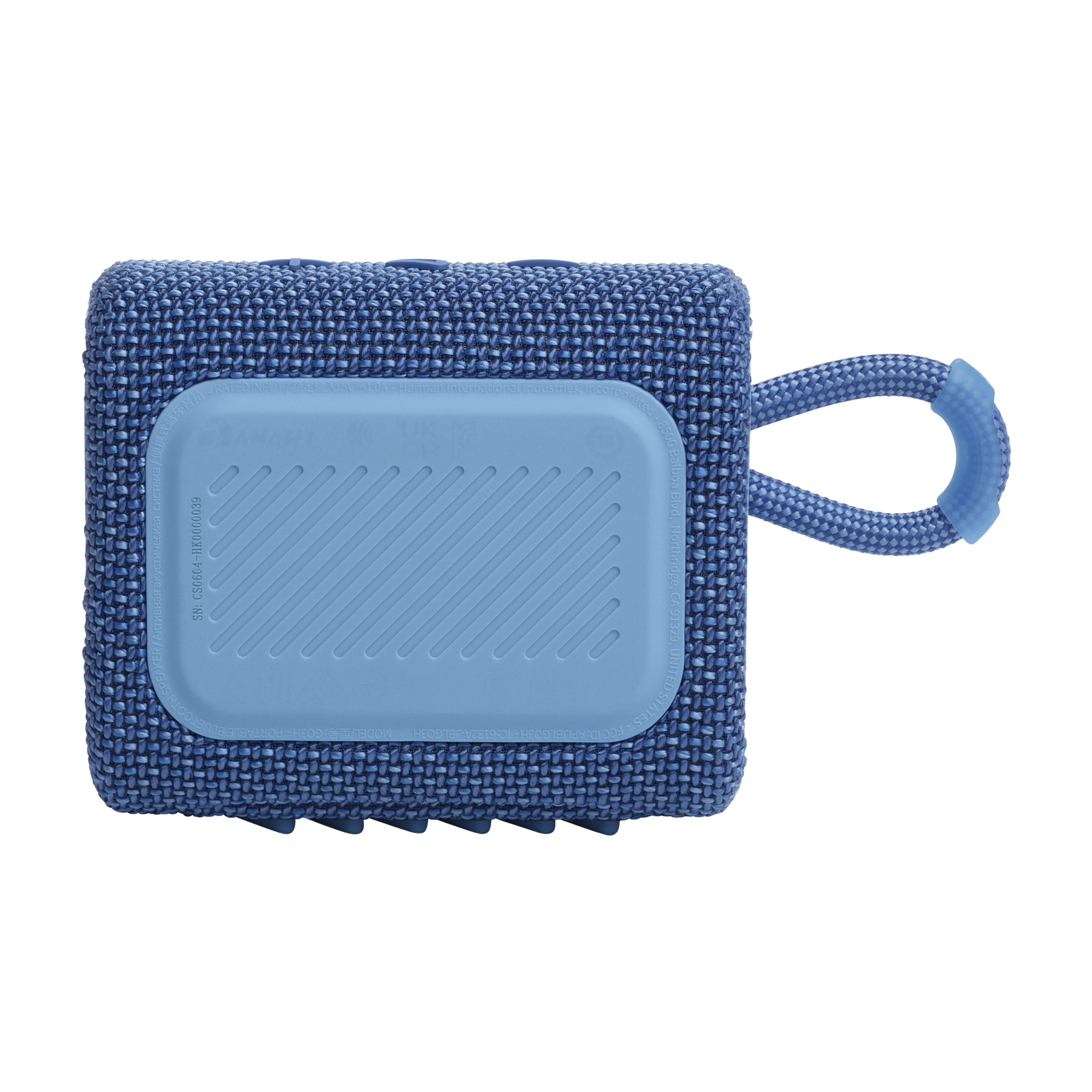 JBL Go 3 Eco - Blue - Ultra-portable Waterproof Speaker - Back