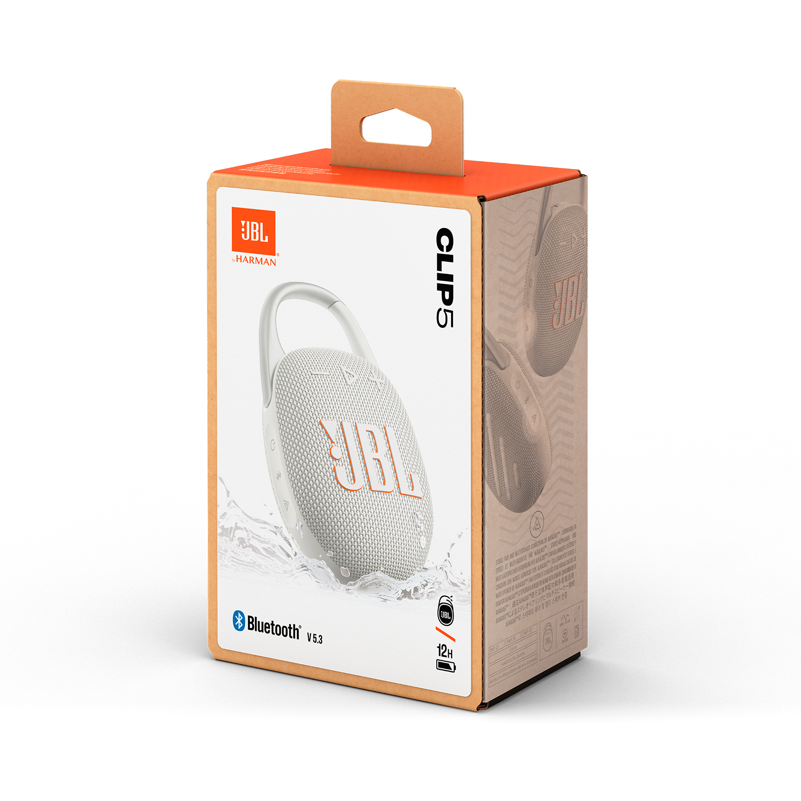 JBL Clip 5 - White - Ultra-portable waterproof speaker - Detailshot 15
