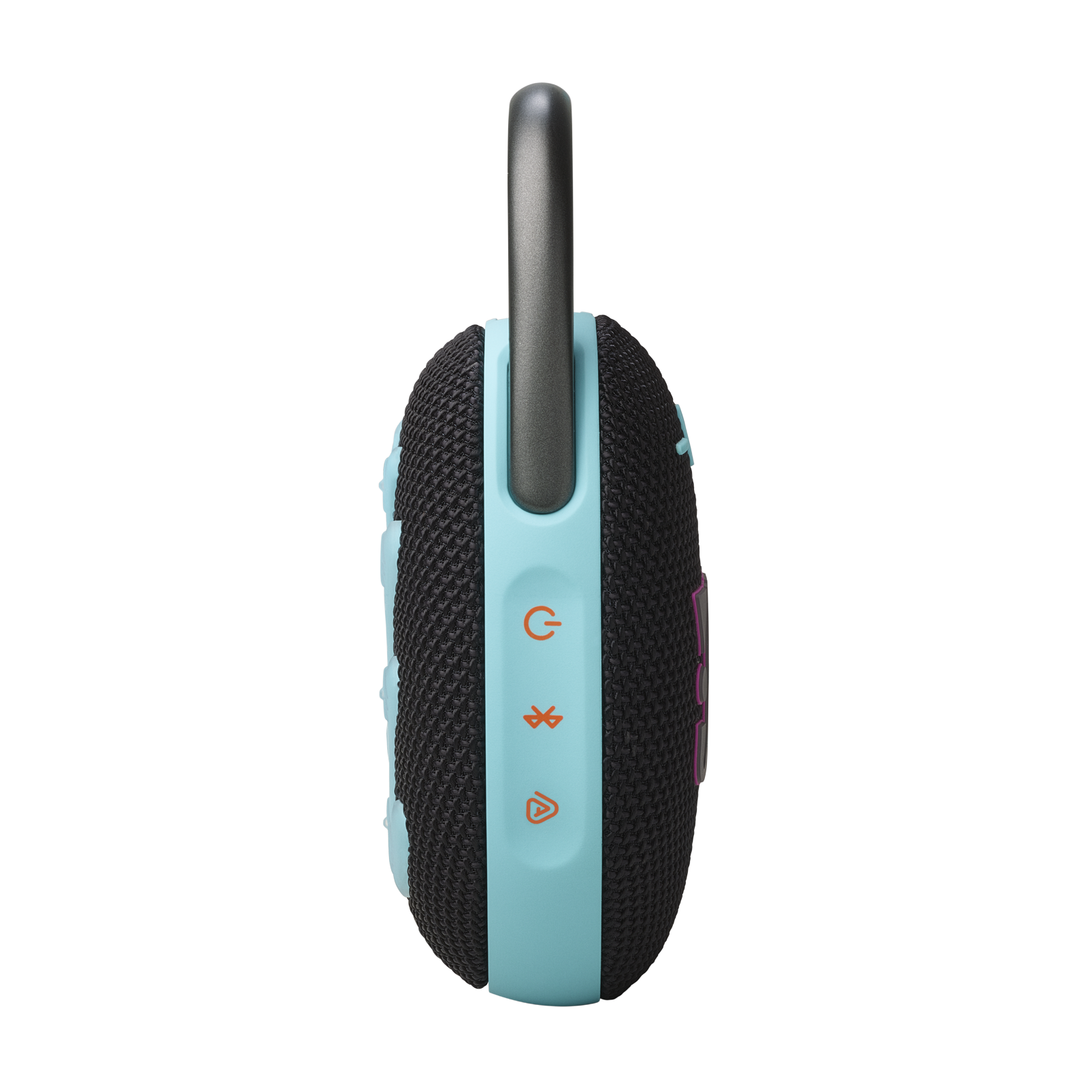 JBL Clip 5 - Black and Orange - Ultra-portable waterproof speaker - Left