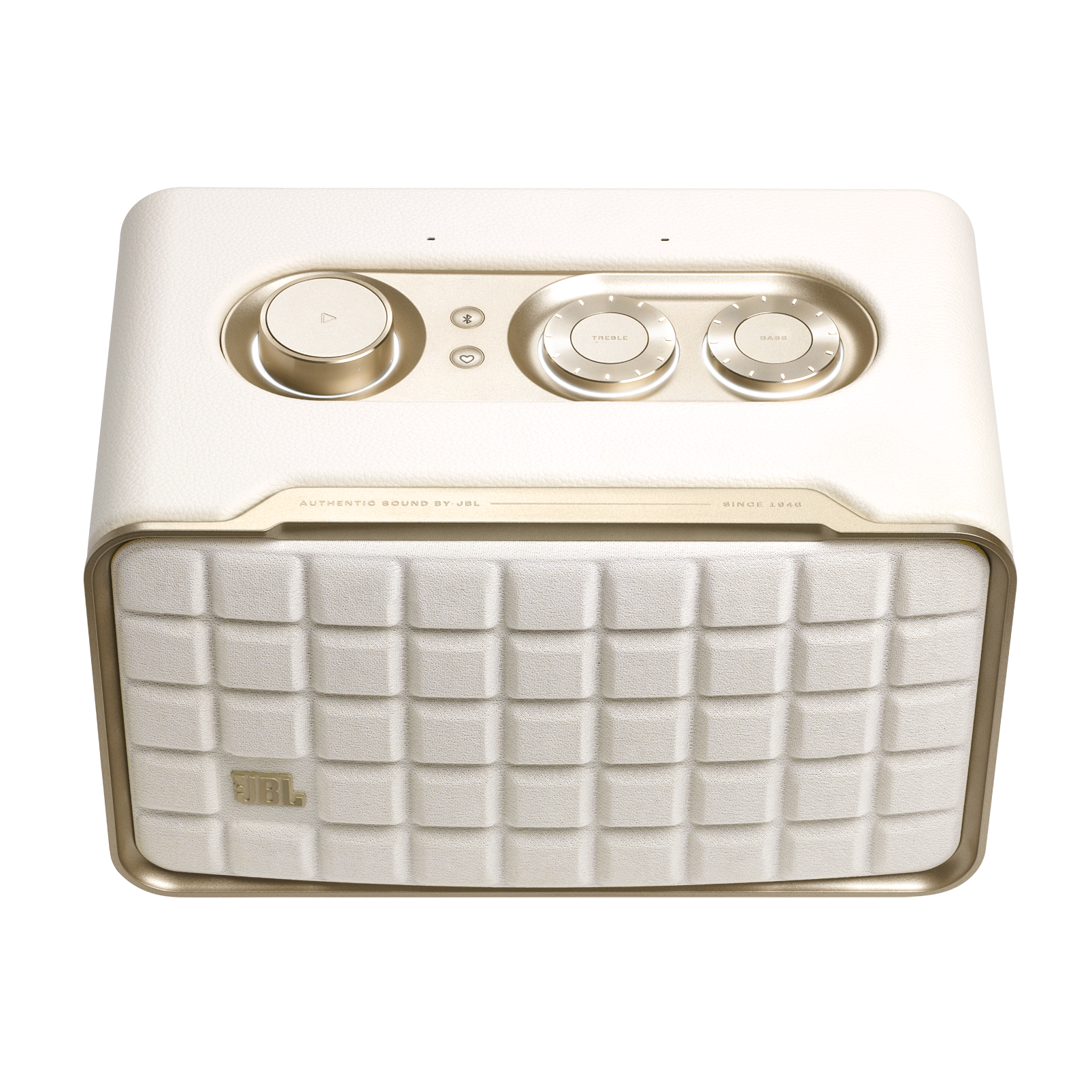 JBL Authentics 200 - White - Smart home speaker with Wi-Fi, Bluetooth and Voice Assistants with retro design - Detailshot 1