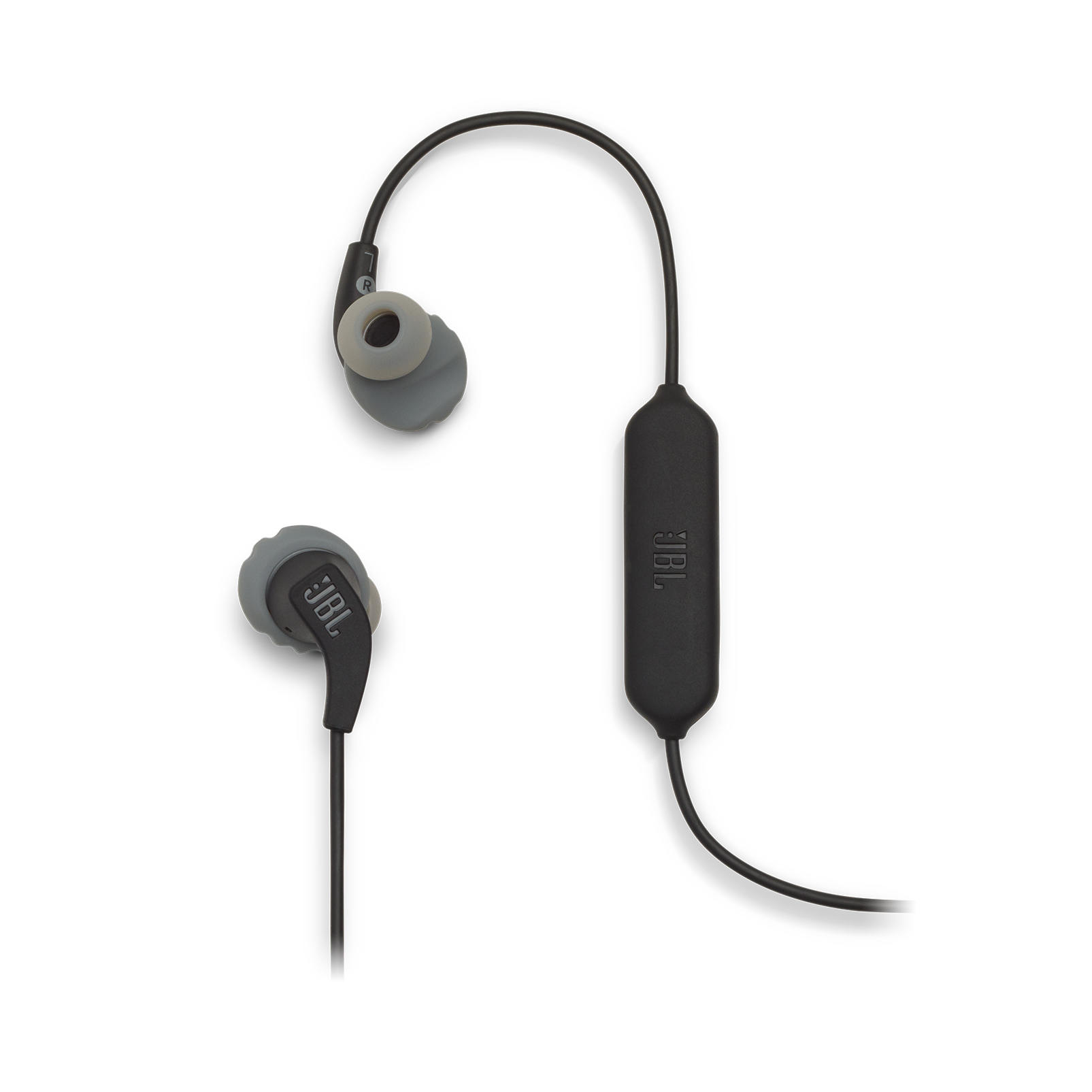JBL Endurance RUNBT - Black - Sweatproof Wireless In-Ear Sport Headphones - Detailshot 1