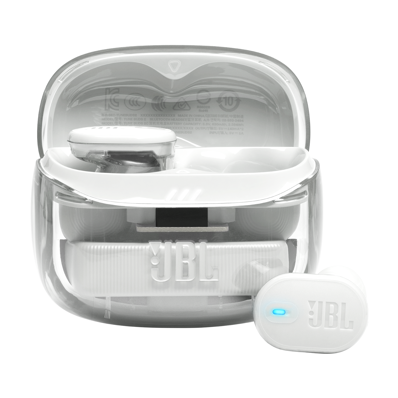 JBL Tune Buds 2 Ghost Edition - Ghost White - True Wireless Noise Cancelling Earbuds - Hero