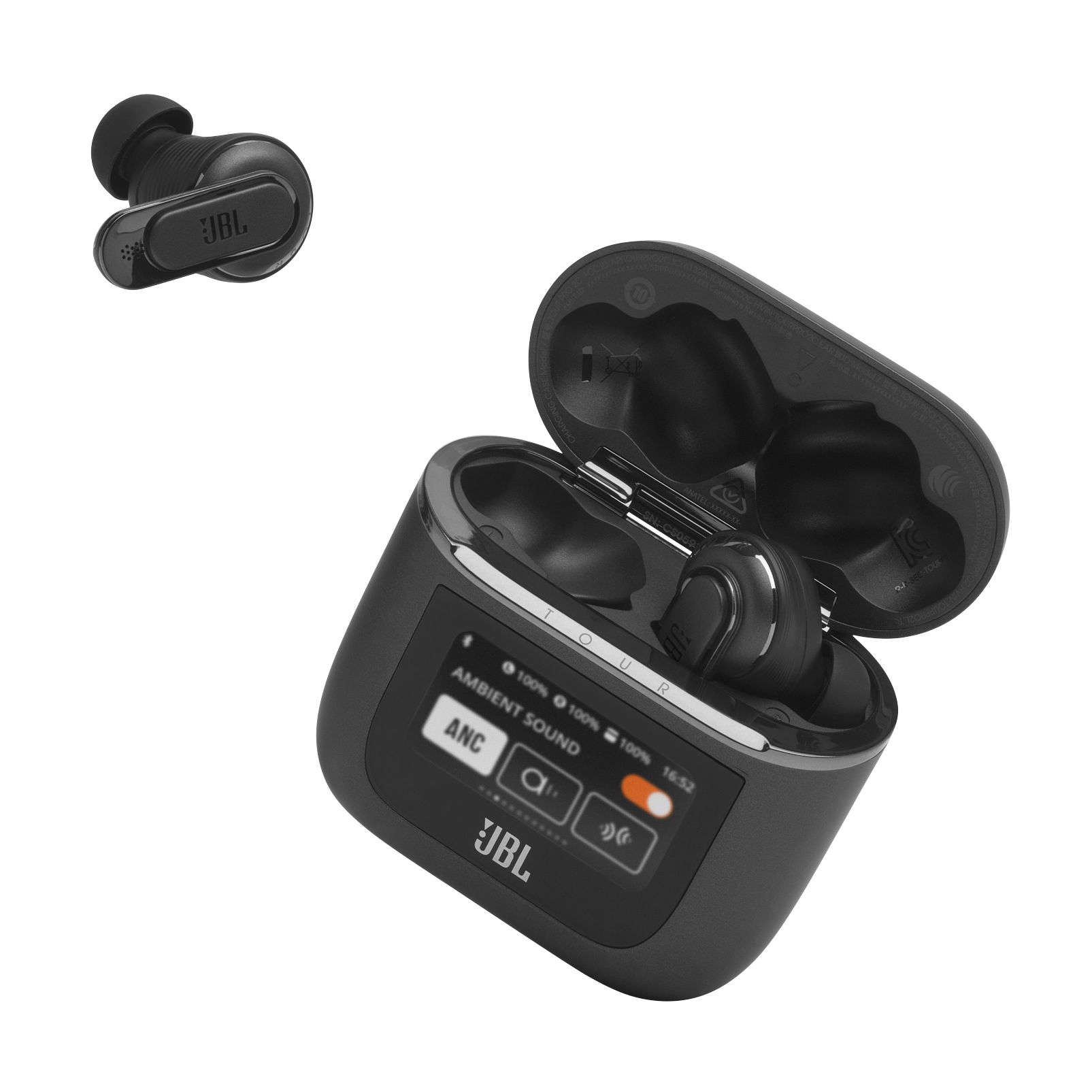 JBL Tour Pro 2 - Black - True wireless Noise Cancelling earbuds - Detailshot 4
