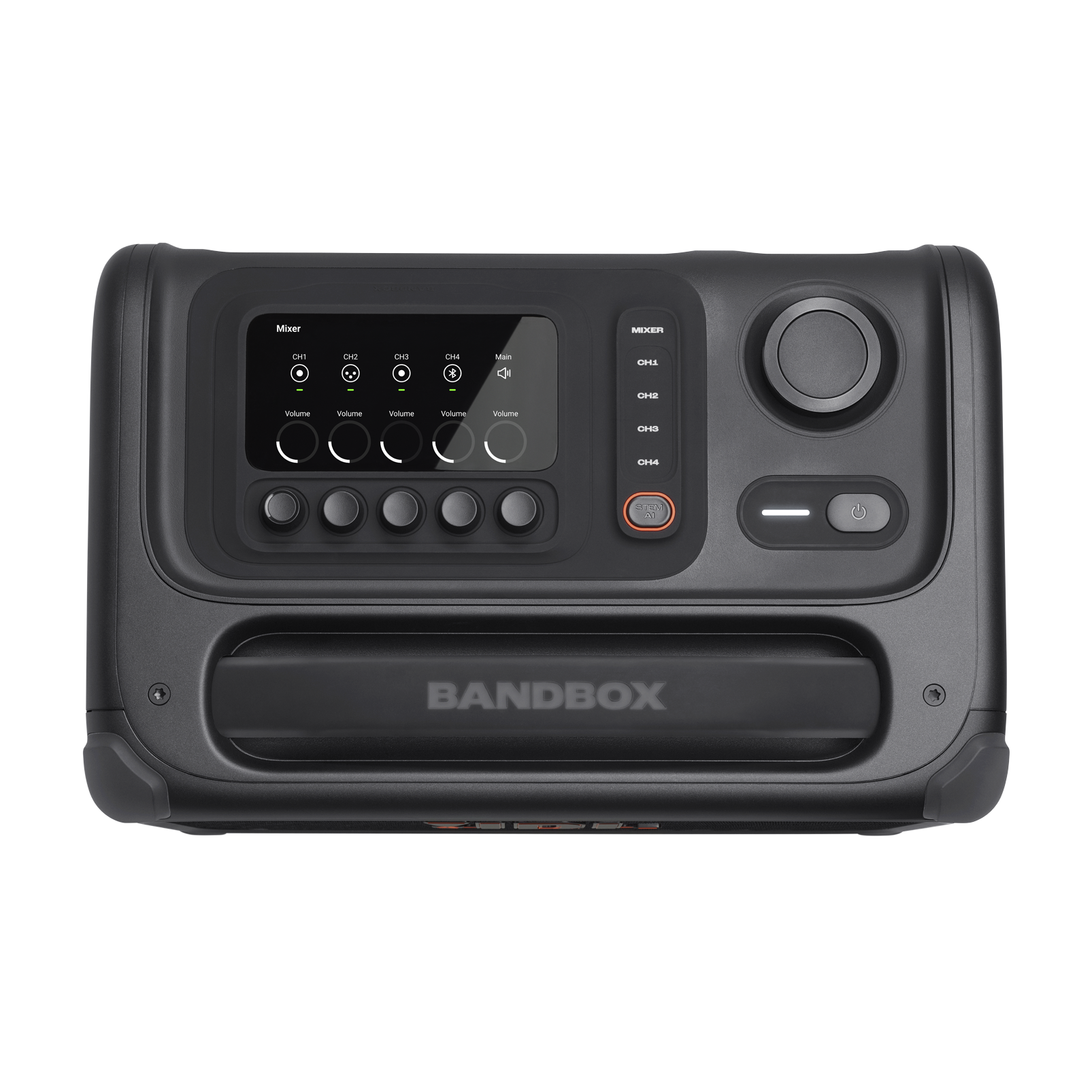 JBL BandBox Trio - Black - Portable AI-powered practice amp and speaker - Top